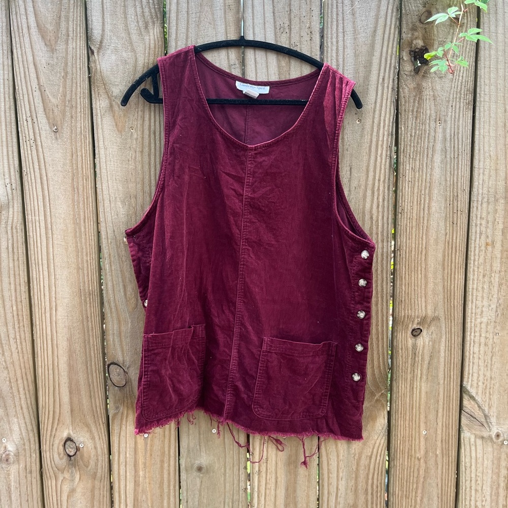 Women's Burgundy Sleeveless Top